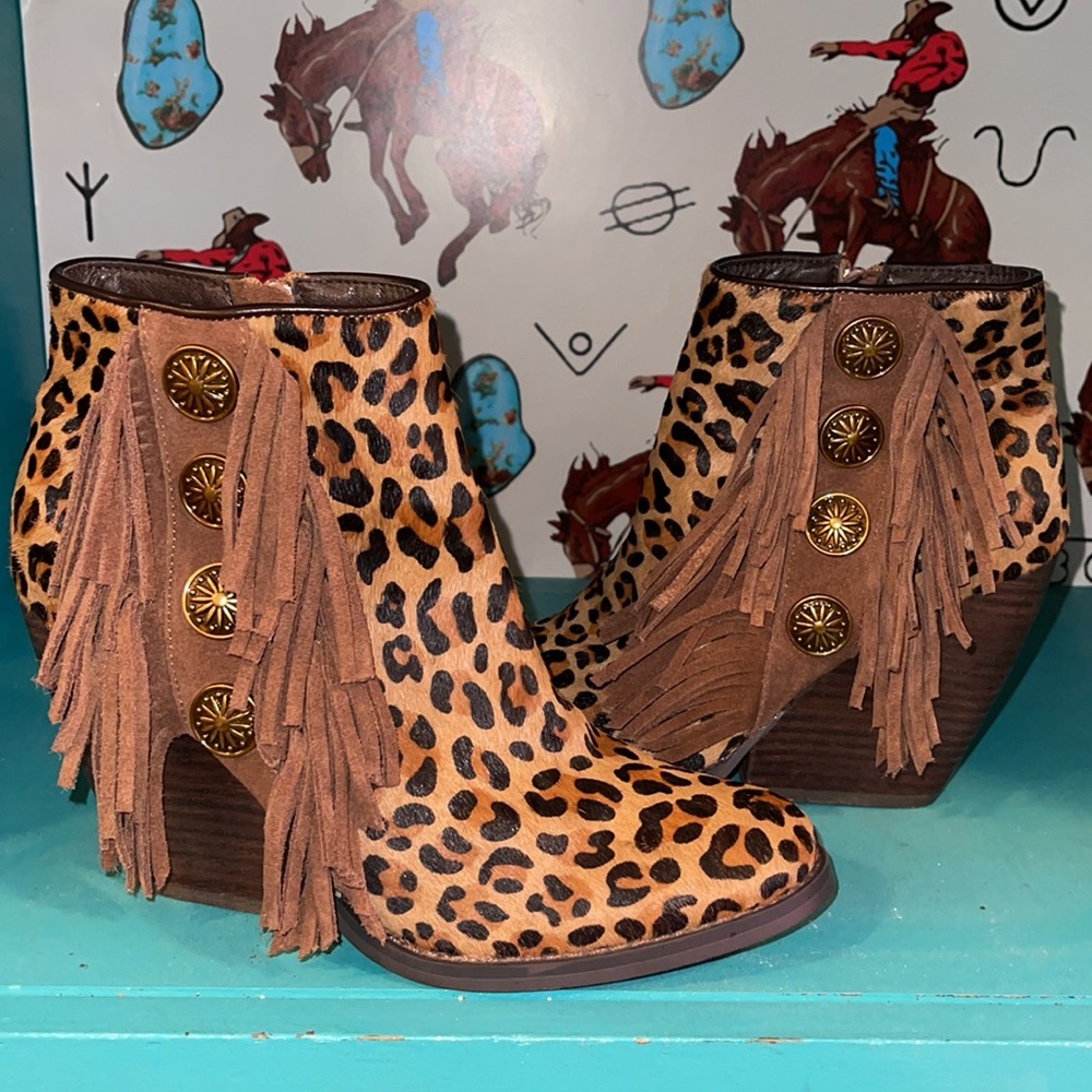 leopard booties